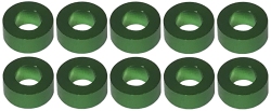 緑のアルミスペーサー ユーグレナ M3x6x2.5mm 10個