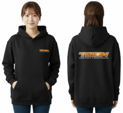 TRION あったかパーカー 3次元ポケット付き ブラック